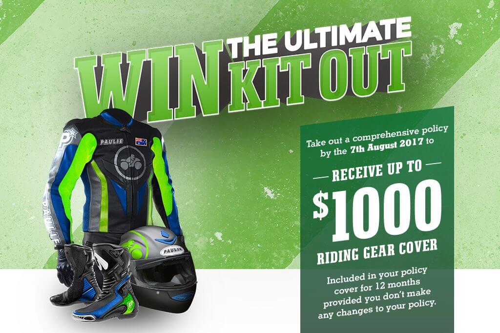 WIN THE ULTIMATE KIT OUT FOR MOTORCYCLE RIDE PROTECTION